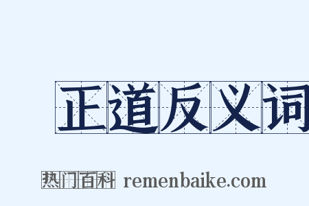 陳正道反义词是什么意思的图片